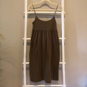 J CREW | brown 100% cotton tank dress 🤎